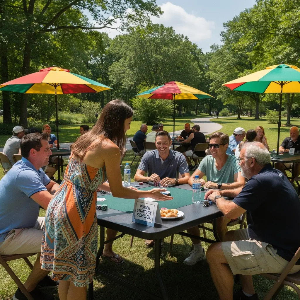 Zuschauer beobachten ein spannendes Pokerspiel in einem Casino.